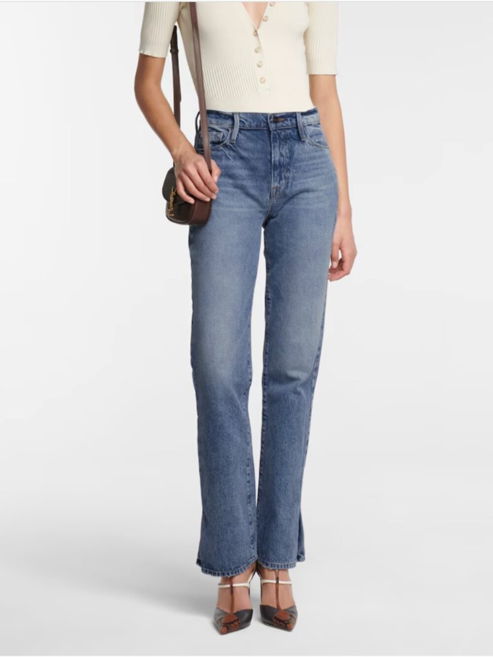 NWT FRAME Le Drew High Waist Bootcut Jeans (Women) in color Byron